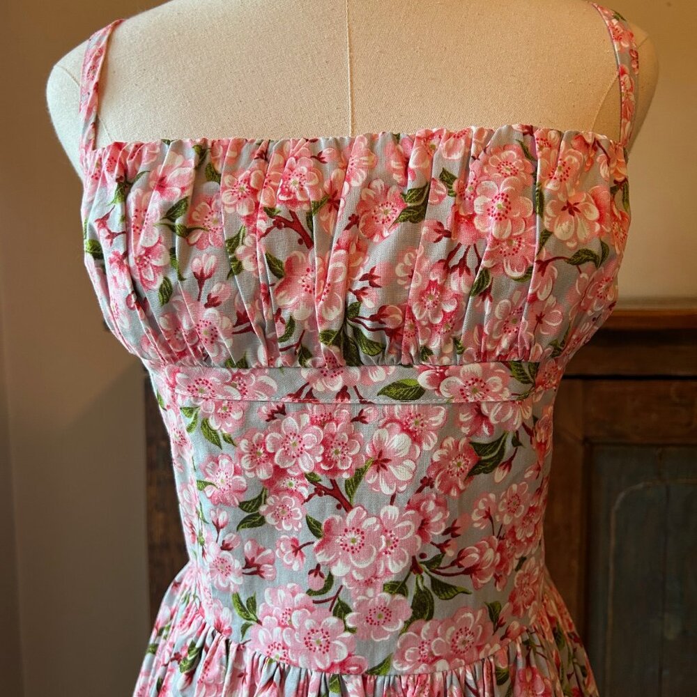 RARE Bernie Dexter Cherry Blossoms Paris Dress - Picture 2 of 10
